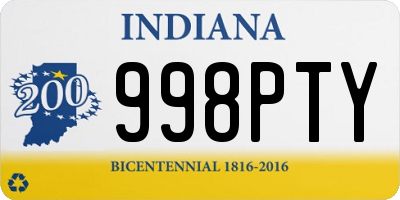 IN license plate 998PTY