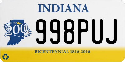 IN license plate 998PUJ