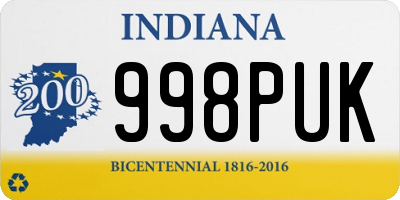 IN license plate 998PUK