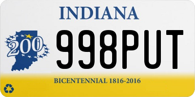 IN license plate 998PUT