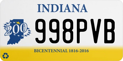IN license plate 998PVB