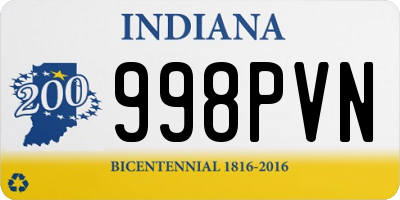 IN license plate 998PVN