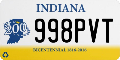 IN license plate 998PVT