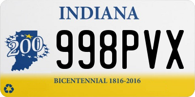 IN license plate 998PVX