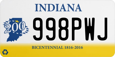 IN license plate 998PWJ