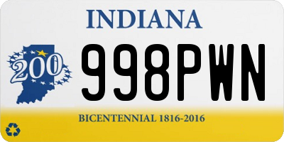 IN license plate 998PWN