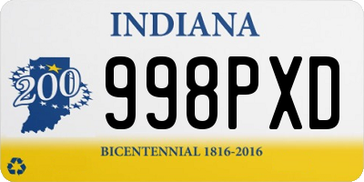 IN license plate 998PXD