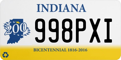 IN license plate 998PXI