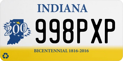 IN license plate 998PXP