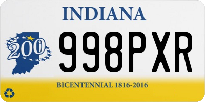 IN license plate 998PXR