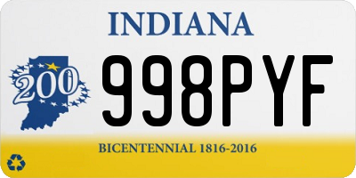 IN license plate 998PYF