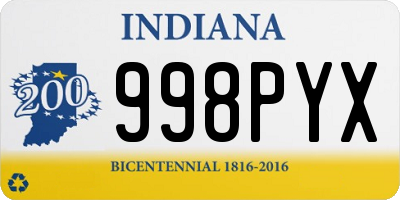 IN license plate 998PYX