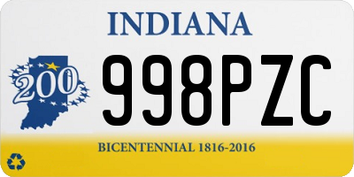 IN license plate 998PZC