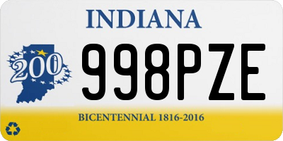 IN license plate 998PZE