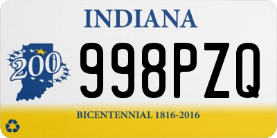 IN license plate 998PZQ