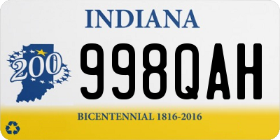 IN license plate 998QAH