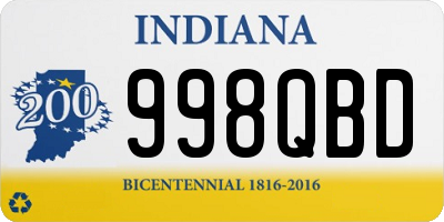 IN license plate 998QBD