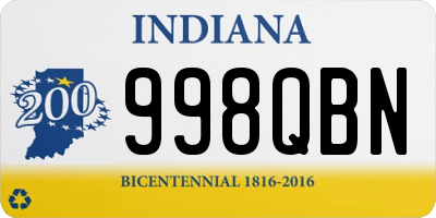 IN license plate 998QBN