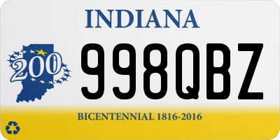 IN license plate 998QBZ