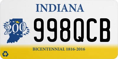 IN license plate 998QCB