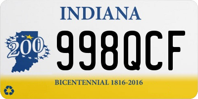 IN license plate 998QCF