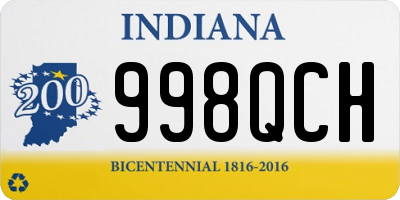 IN license plate 998QCH