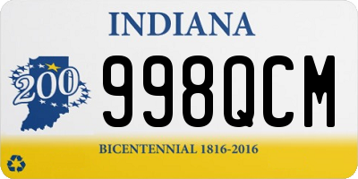 IN license plate 998QCM