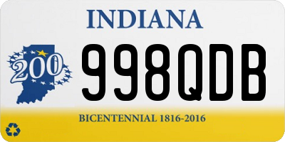 IN license plate 998QDB