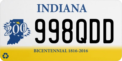 IN license plate 998QDD