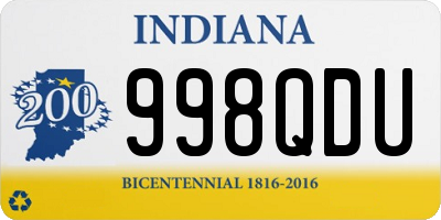 IN license plate 998QDU