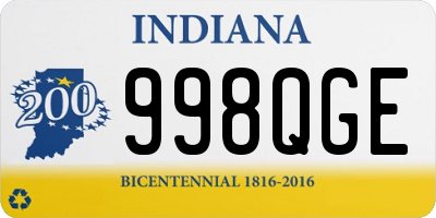 IN license plate 998QGE