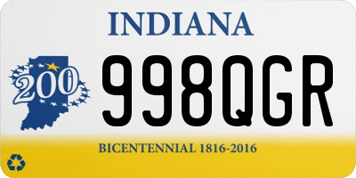 IN license plate 998QGR