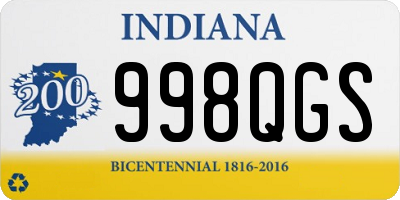 IN license plate 998QGS