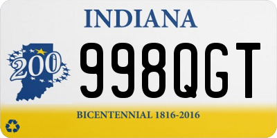 IN license plate 998QGT