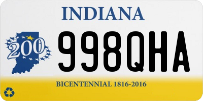 IN license plate 998QHA