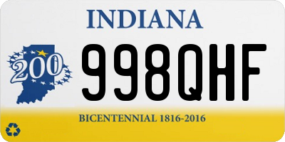 IN license plate 998QHF