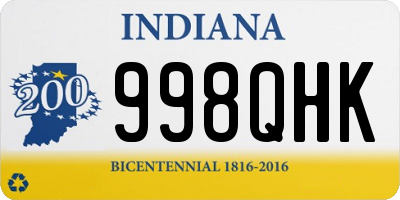 IN license plate 998QHK