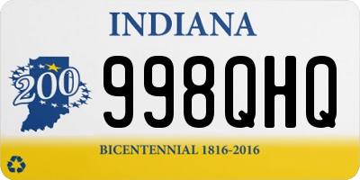 IN license plate 998QHQ