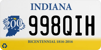 IN license plate 998QIH