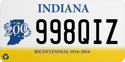 IN license plate 998QIZ