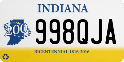 IN license plate 998QJA