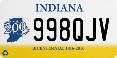 IN license plate 998QJV