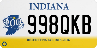 IN license plate 998QKB