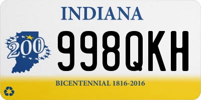 IN license plate 998QKH