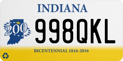 IN license plate 998QKL