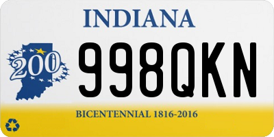 IN license plate 998QKN