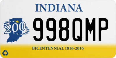 IN license plate 998QMP