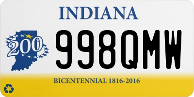 IN license plate 998QMW