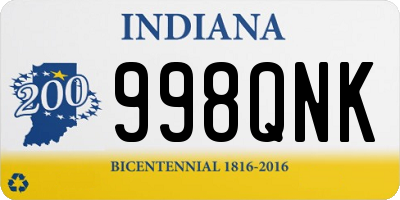 IN license plate 998QNK