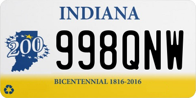 IN license plate 998QNW